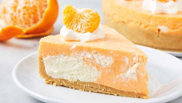 Бісквітний торт з апельсиновим кремом